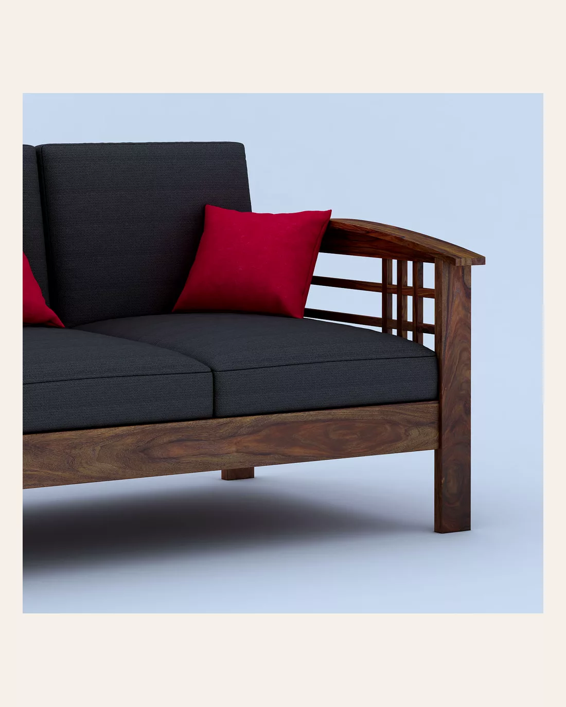 Adelone Wooden 3 1 1 Seater Sofa
