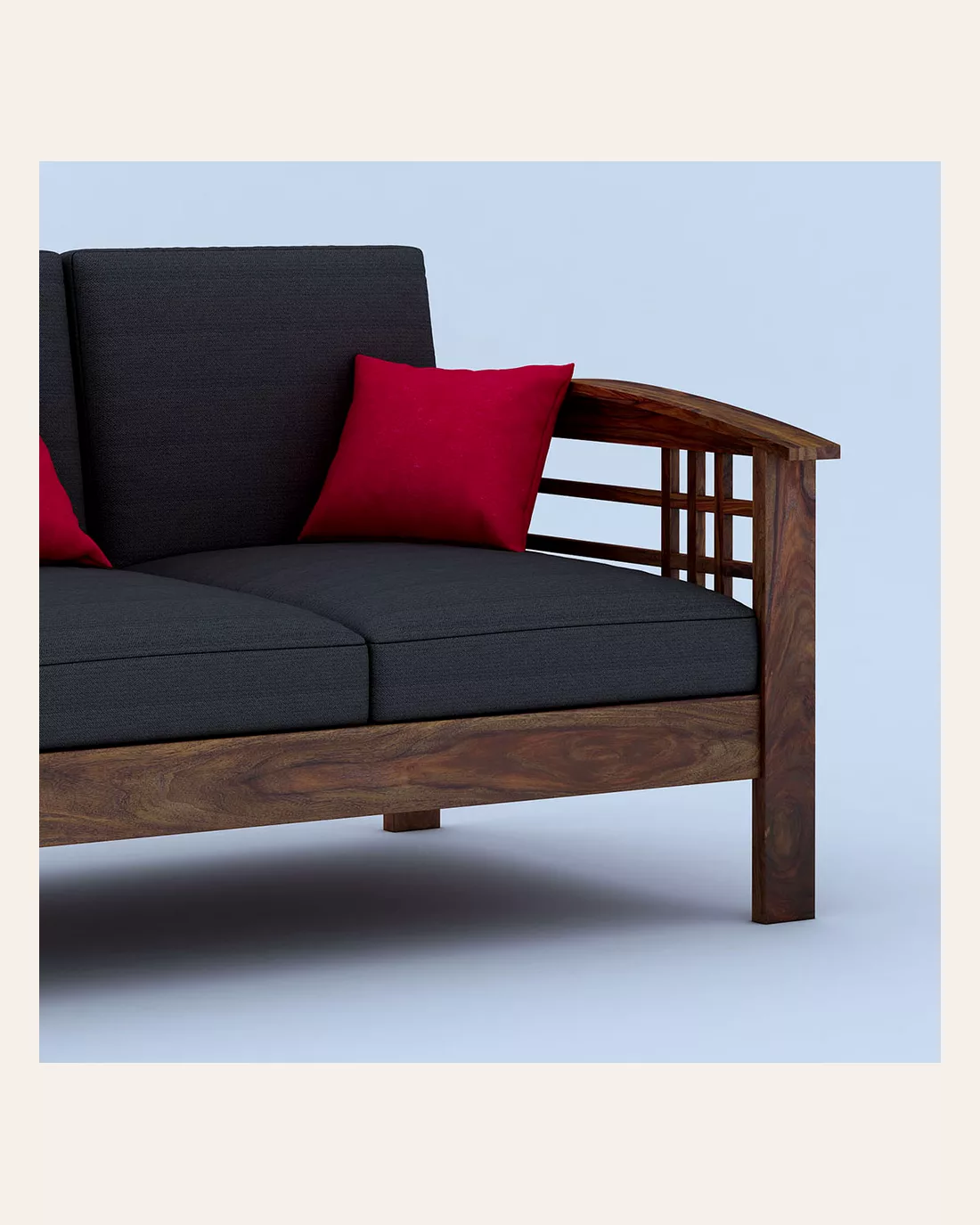 Adelone Wooden 3 1 1 Seater Sofa