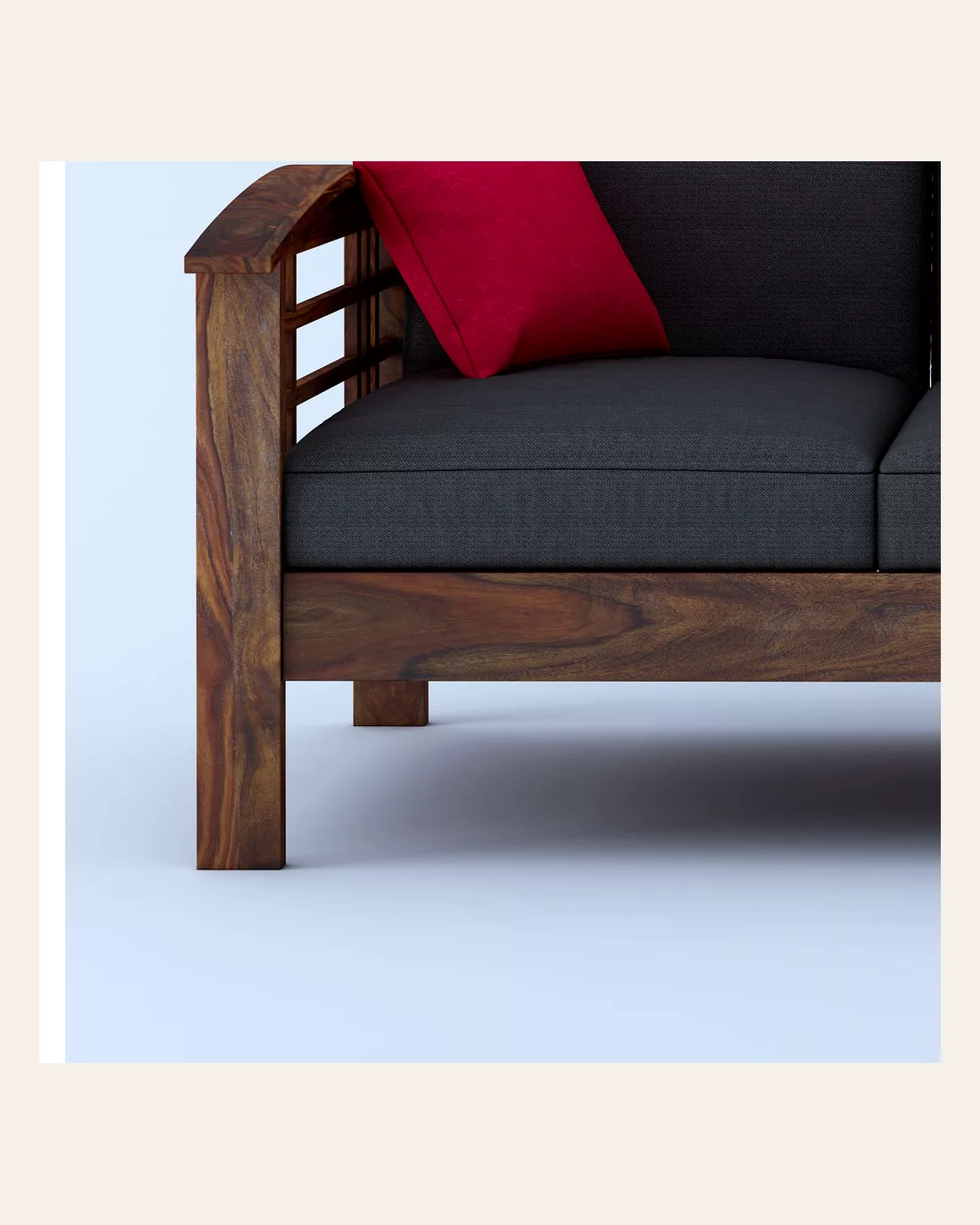 Adelone Wooden 3 1 1 Seater Sofa