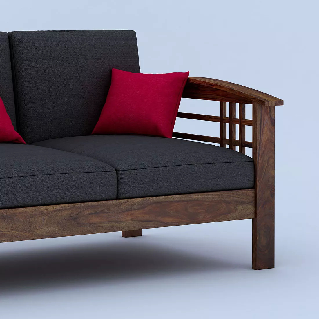 Adelone Wooden 3 1 1 Seater Sofa