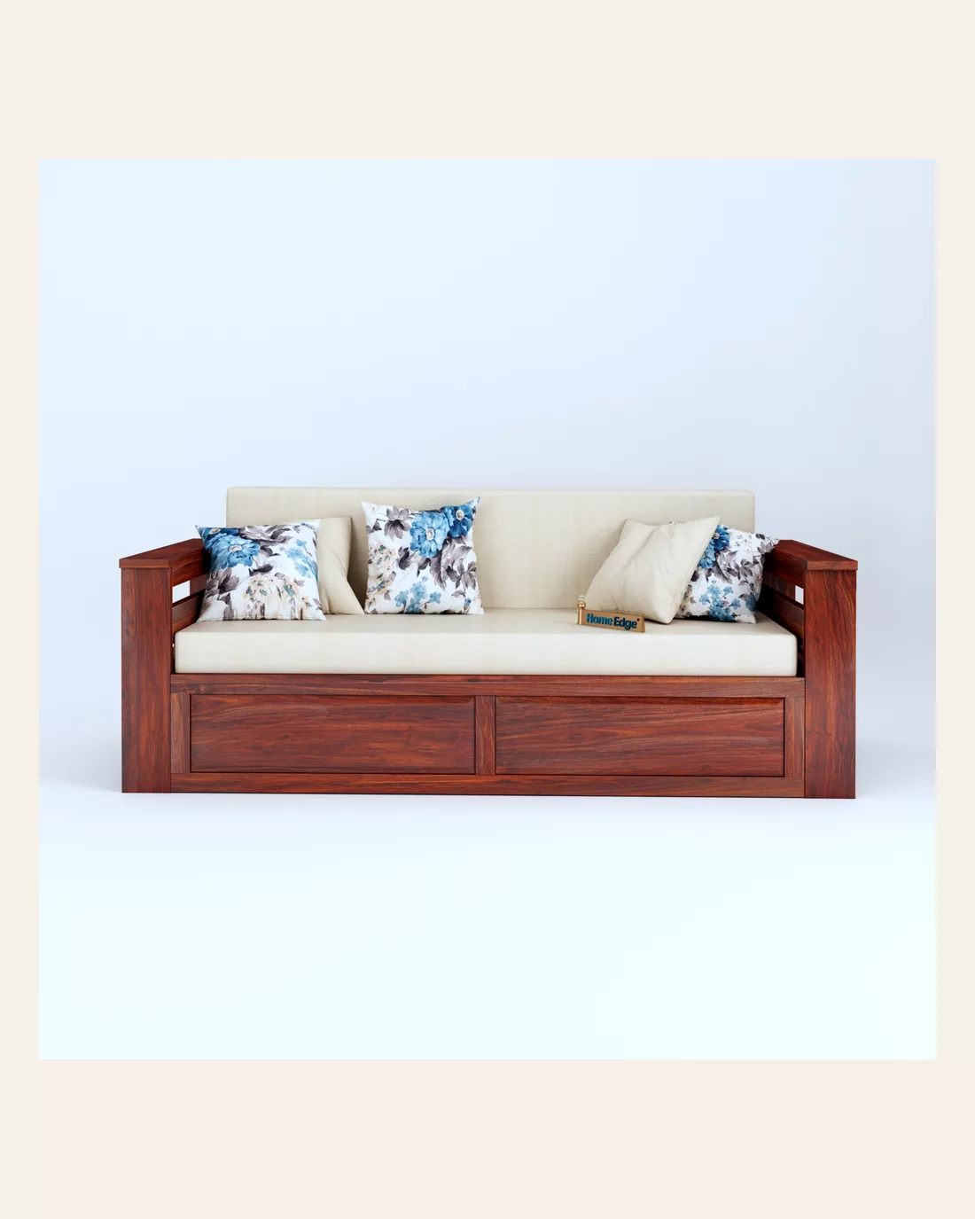 Adline Sofa Cum Bed — Mahogany