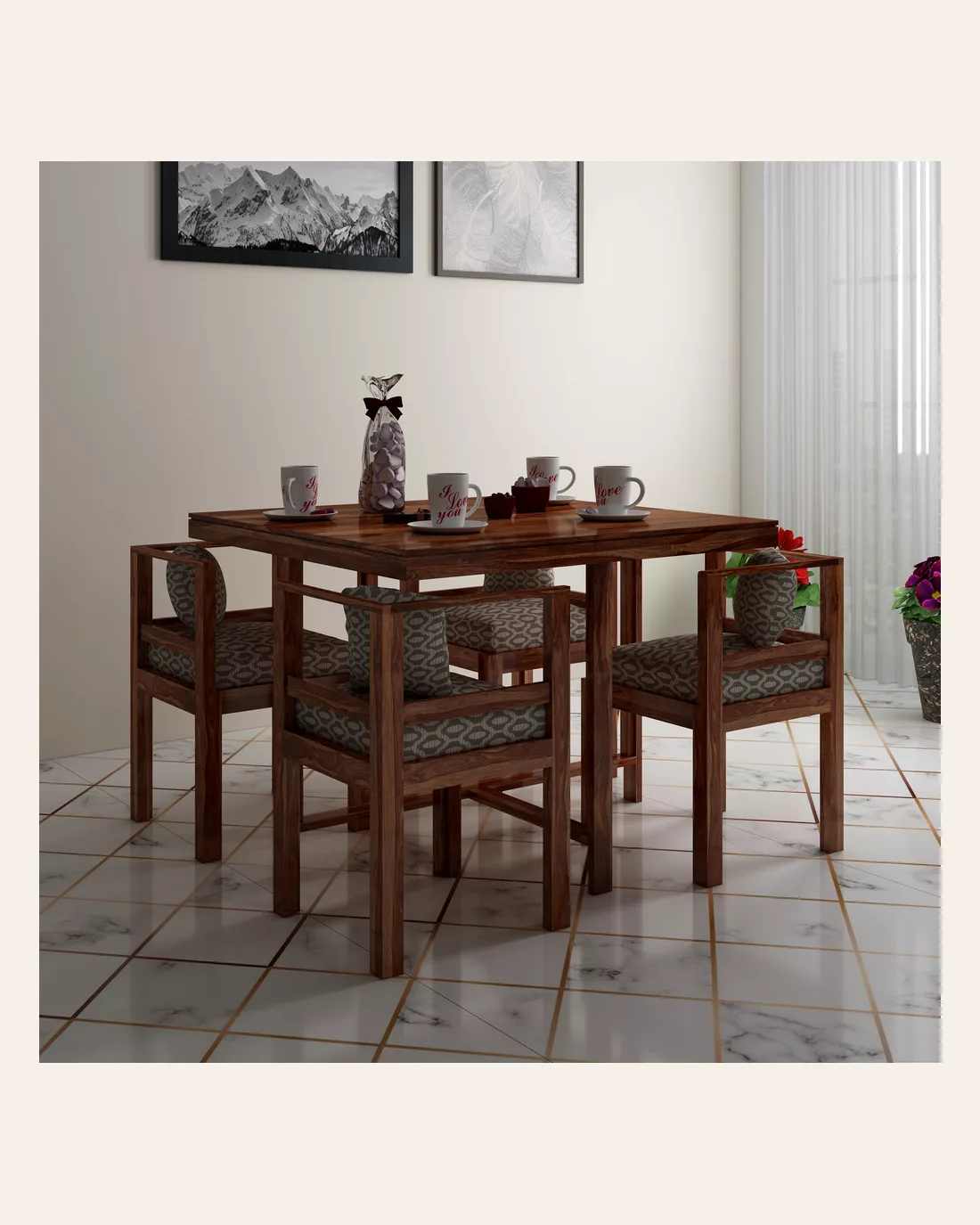Bayne 4 Seater Dining Set