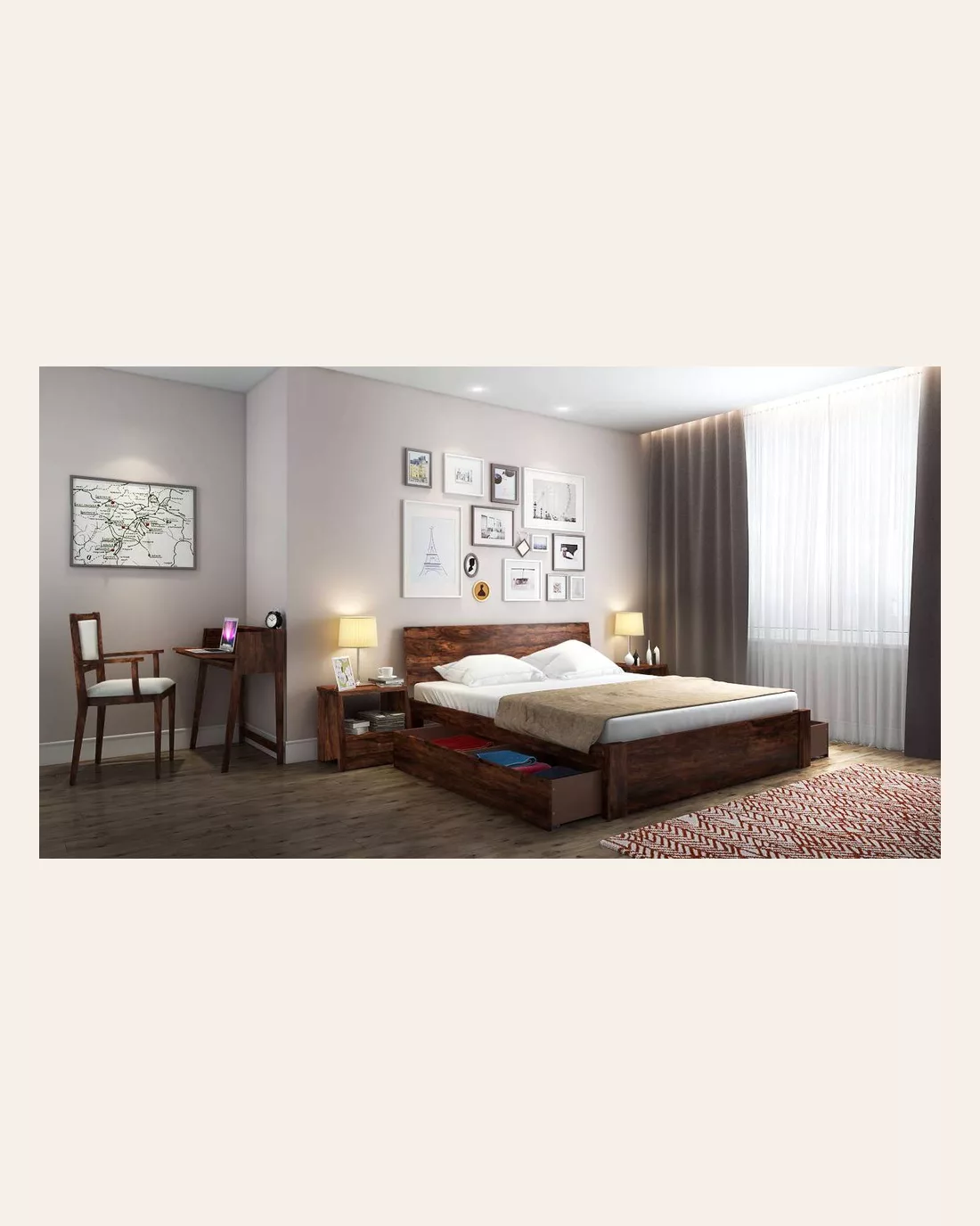 Boston Storage King Bed