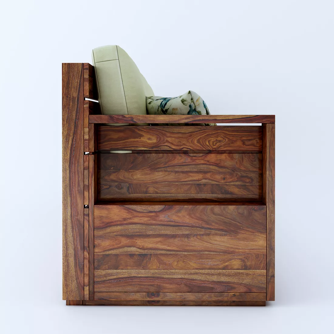 Breatlee Wooden 3 1 1 Wooden Sofa