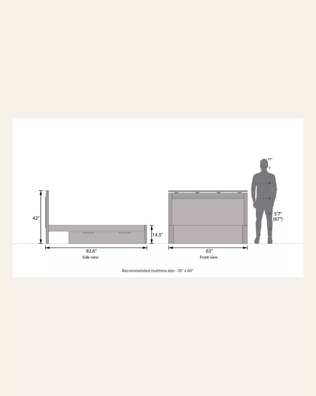 Clarence Storage King Bed
