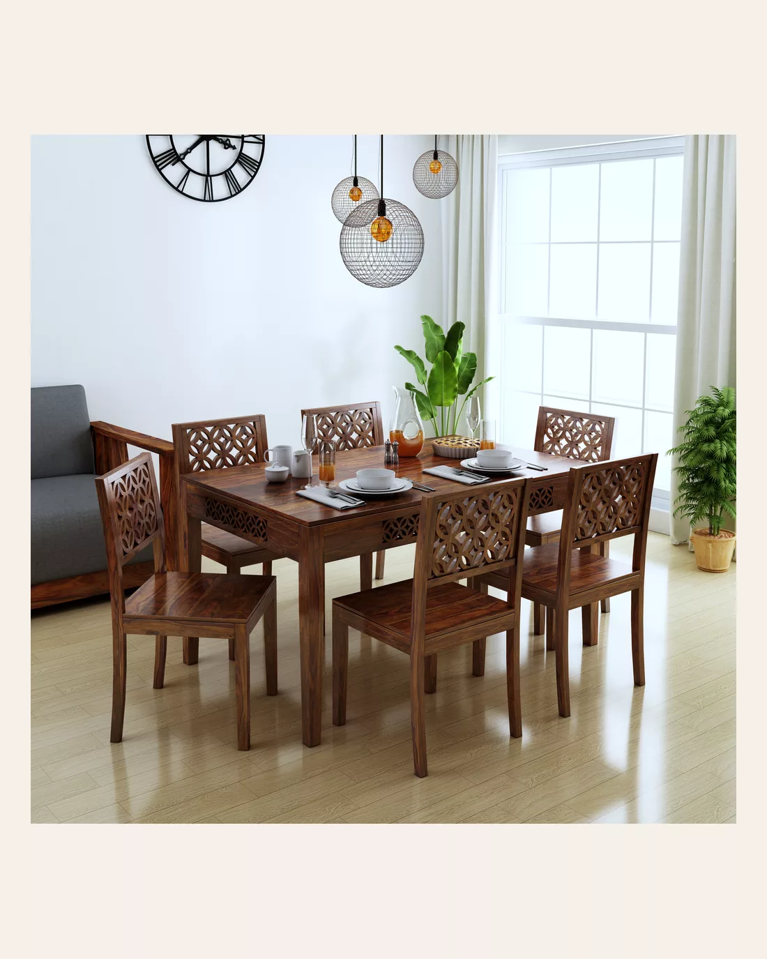 Jali 6 Seater Dining Set