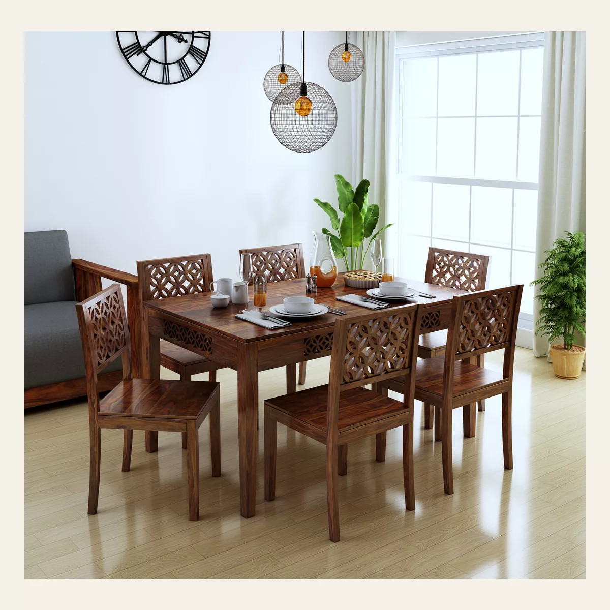 Jali 6 Seater Dining Set
