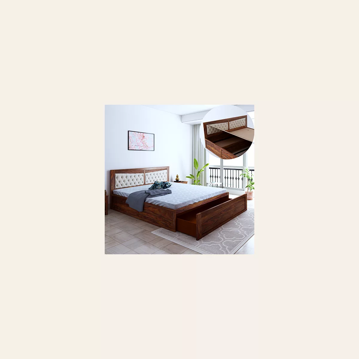 Madrid King Front Drawer Bed