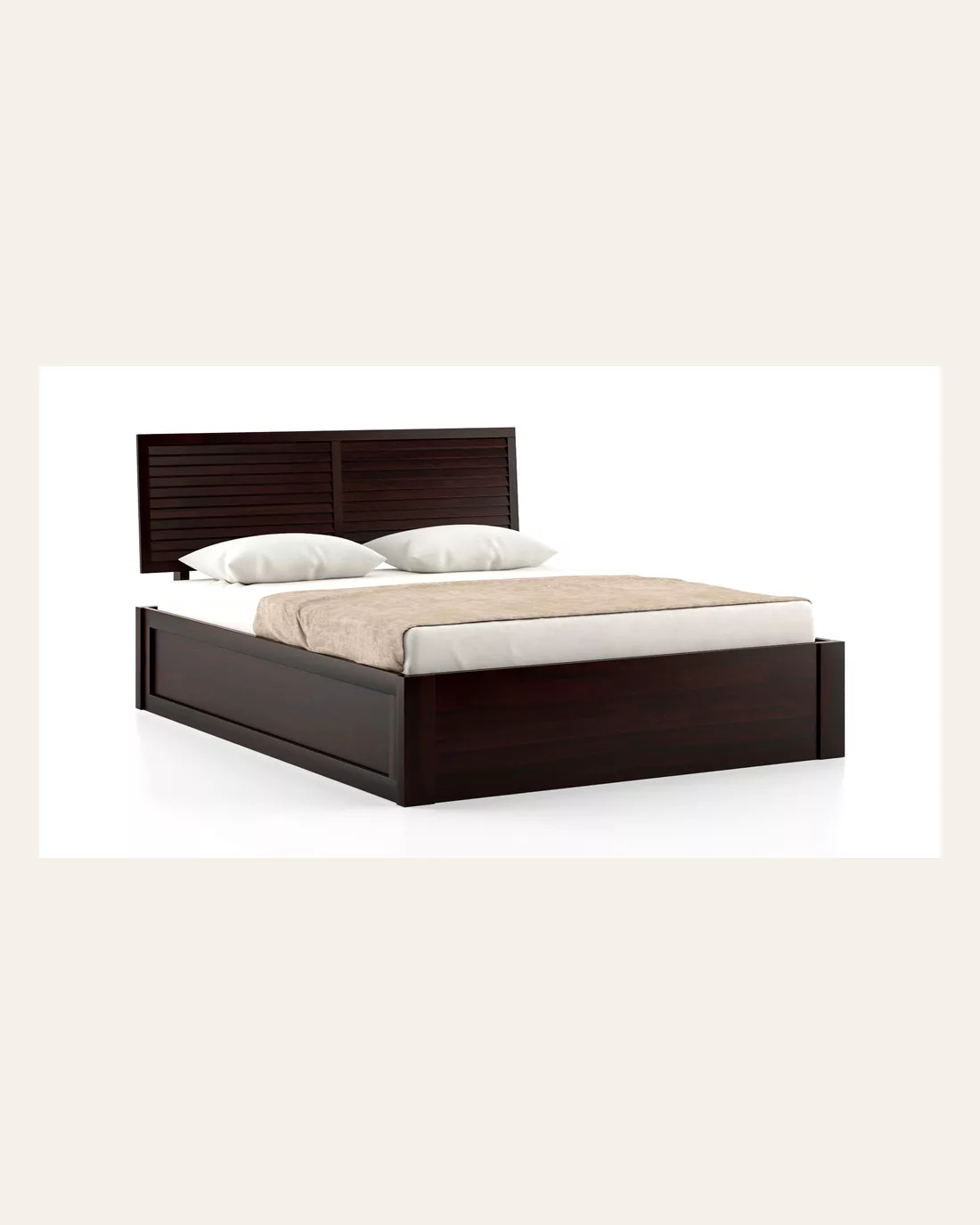Mahogany Finish King Storage Bed