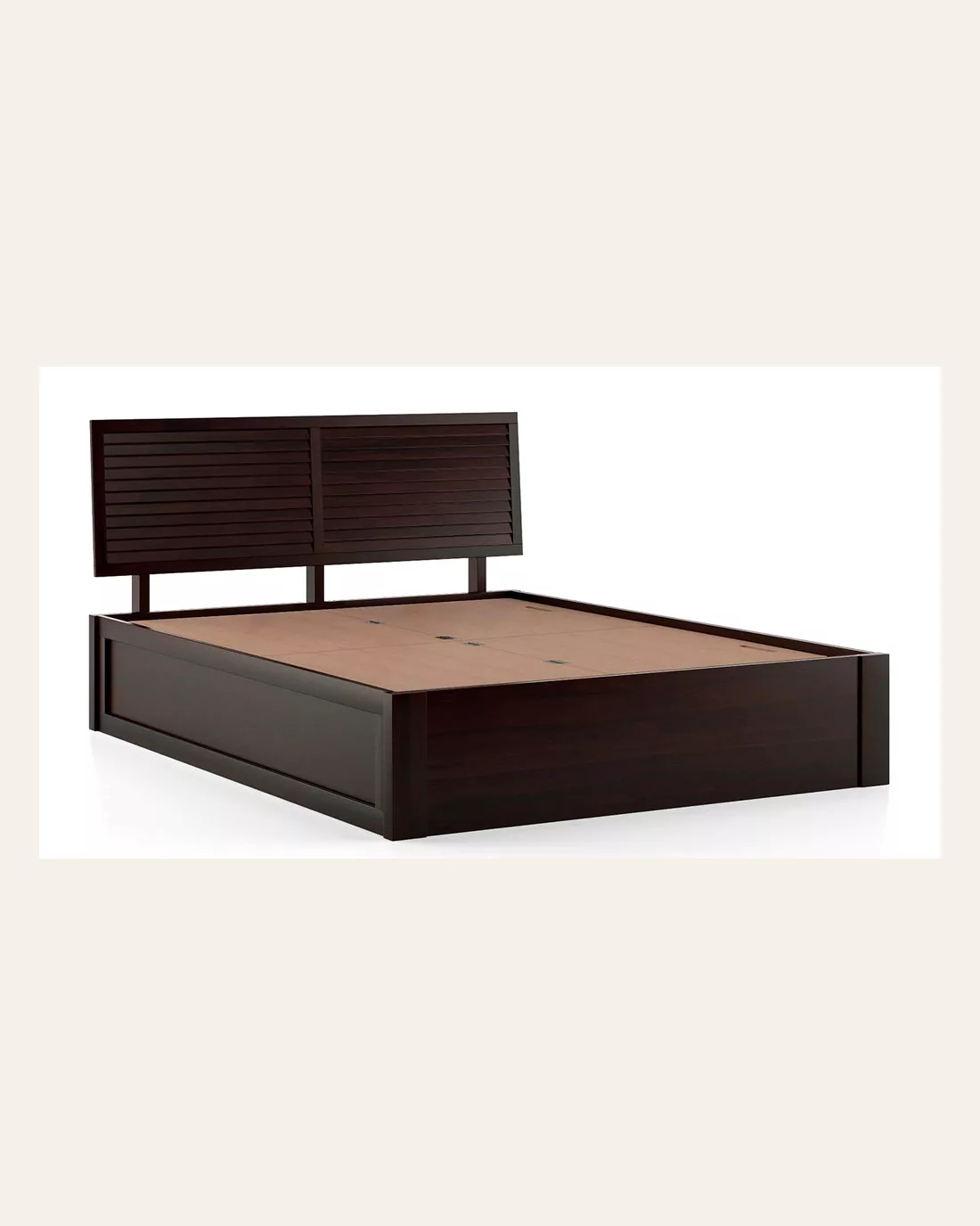 Mahogany Finish King Storage Bed