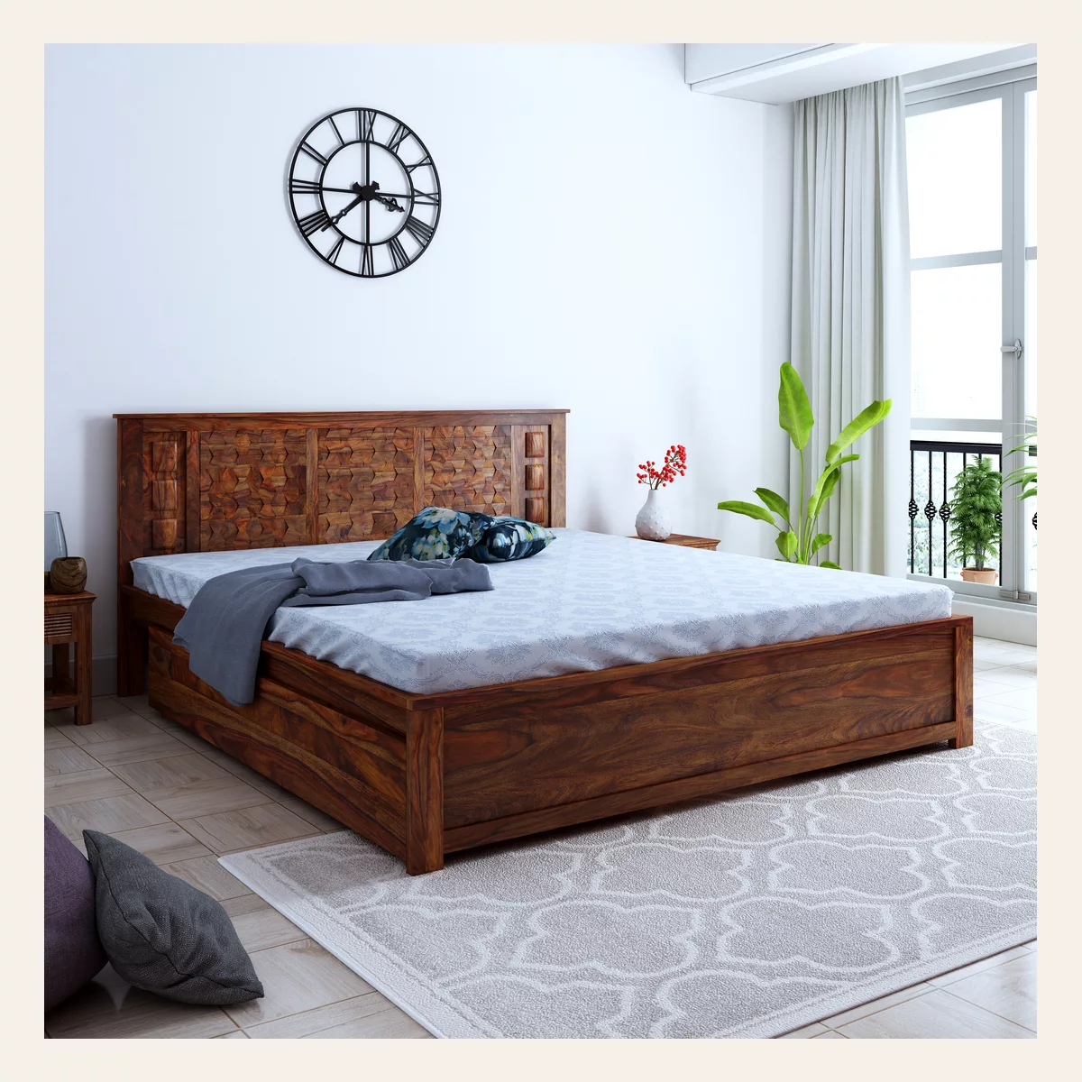 Munich King Drawer Bed