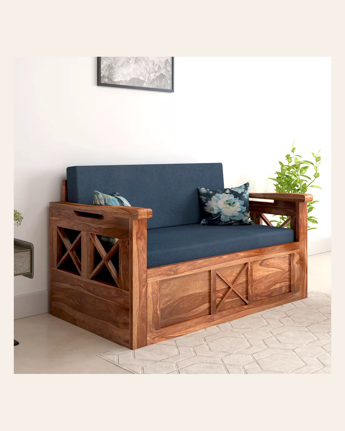 Murphy Sofa Cum Bed Blue