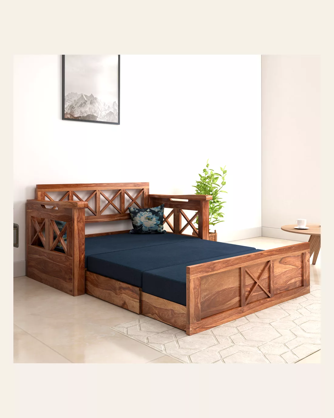 Murphy Sofa Cum Bed Blue