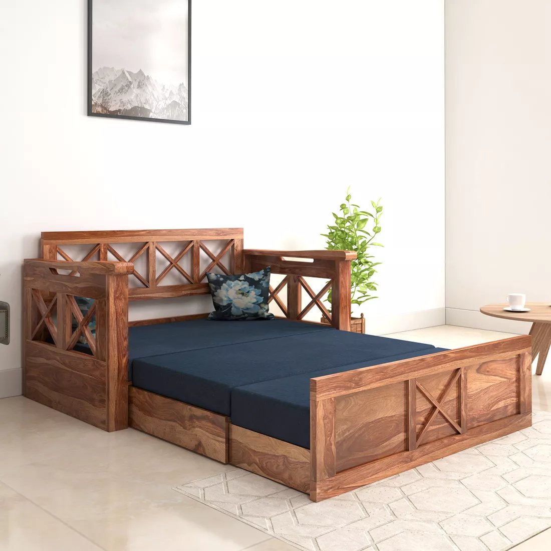 Murphy Sofa Cum Bed Blue
