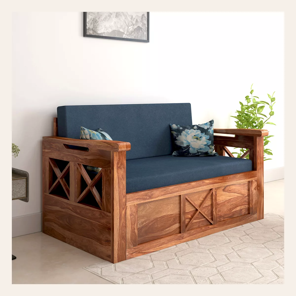 Murphy Sofa Cum Bed Blue