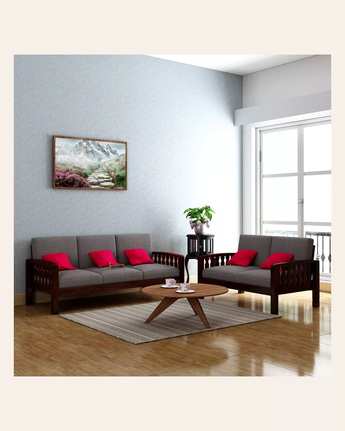 Paul Wooden 3 2 Sofa