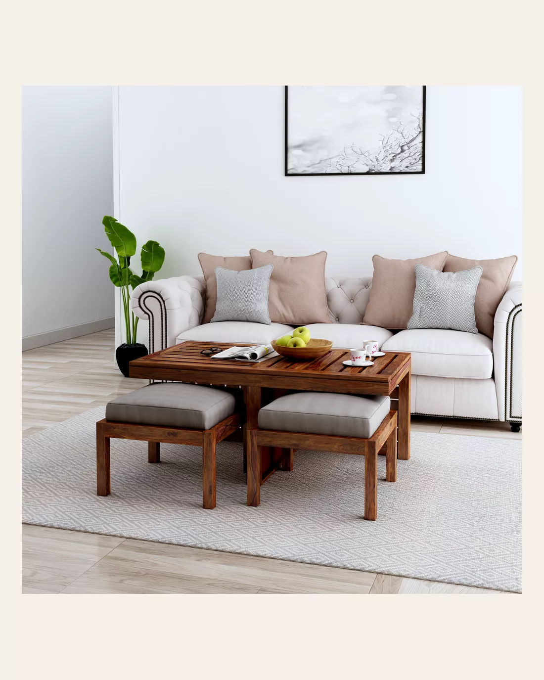 Sino Two Stool Coffee Table