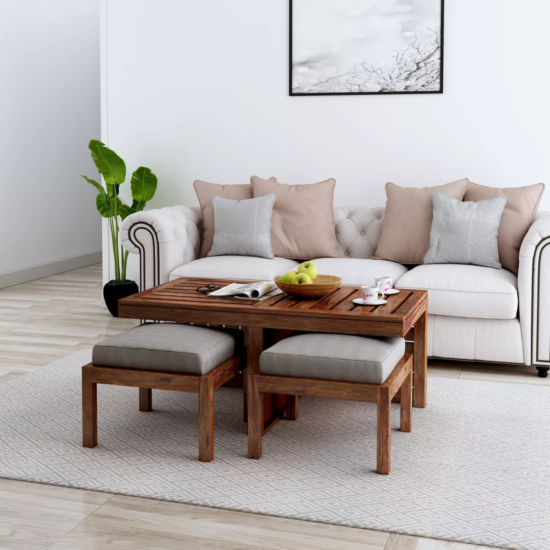 Sino Two Stool Coffee Table