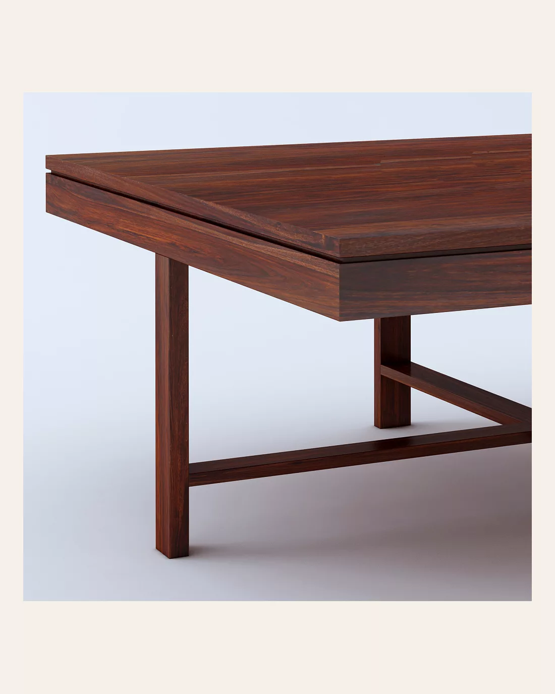Vesta Beige 4 Stool Coffee Table