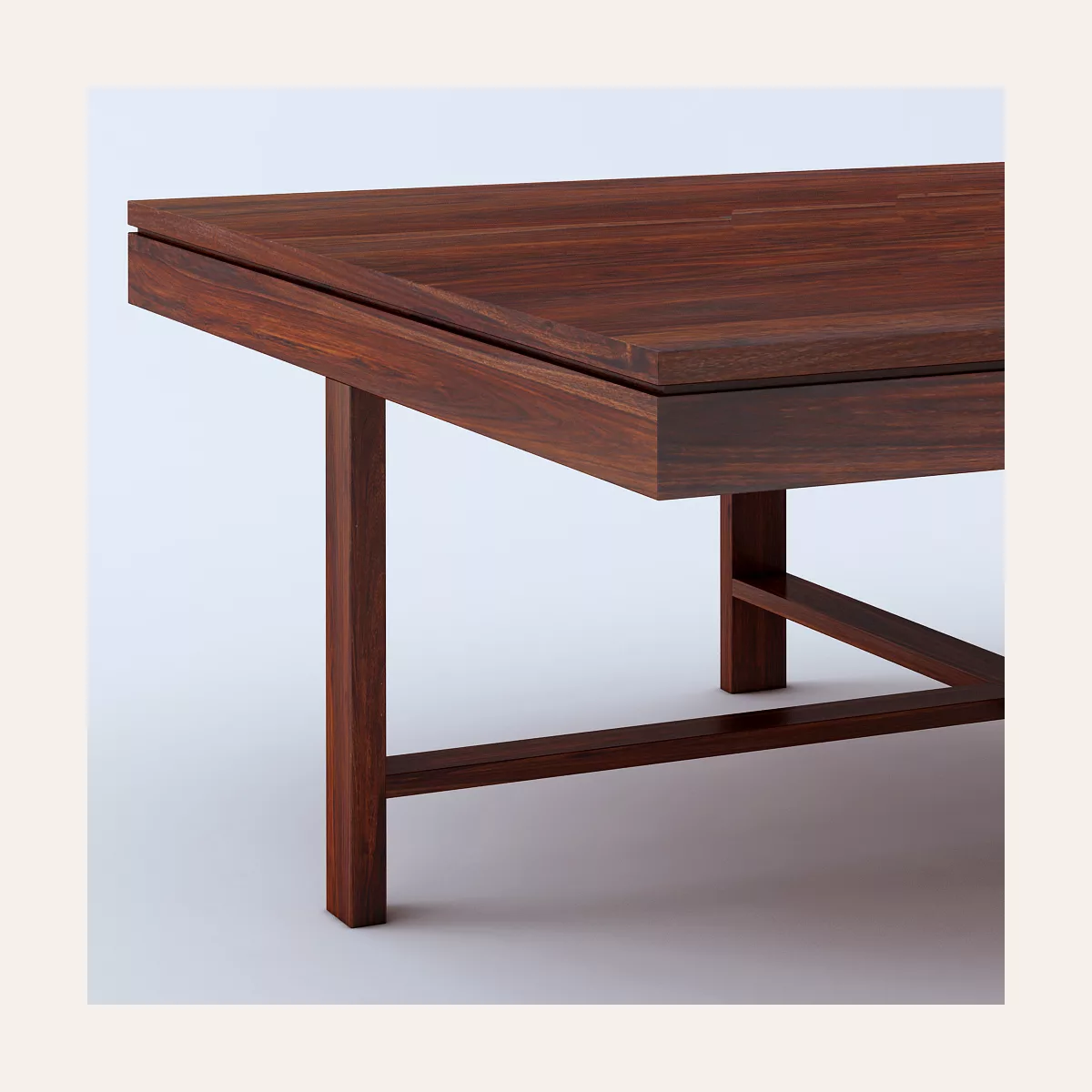 Vesta Beige 4 Stool Coffee Table