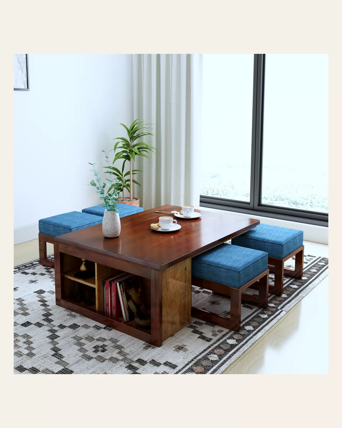 Vigo Blue Coffee Coffee Table