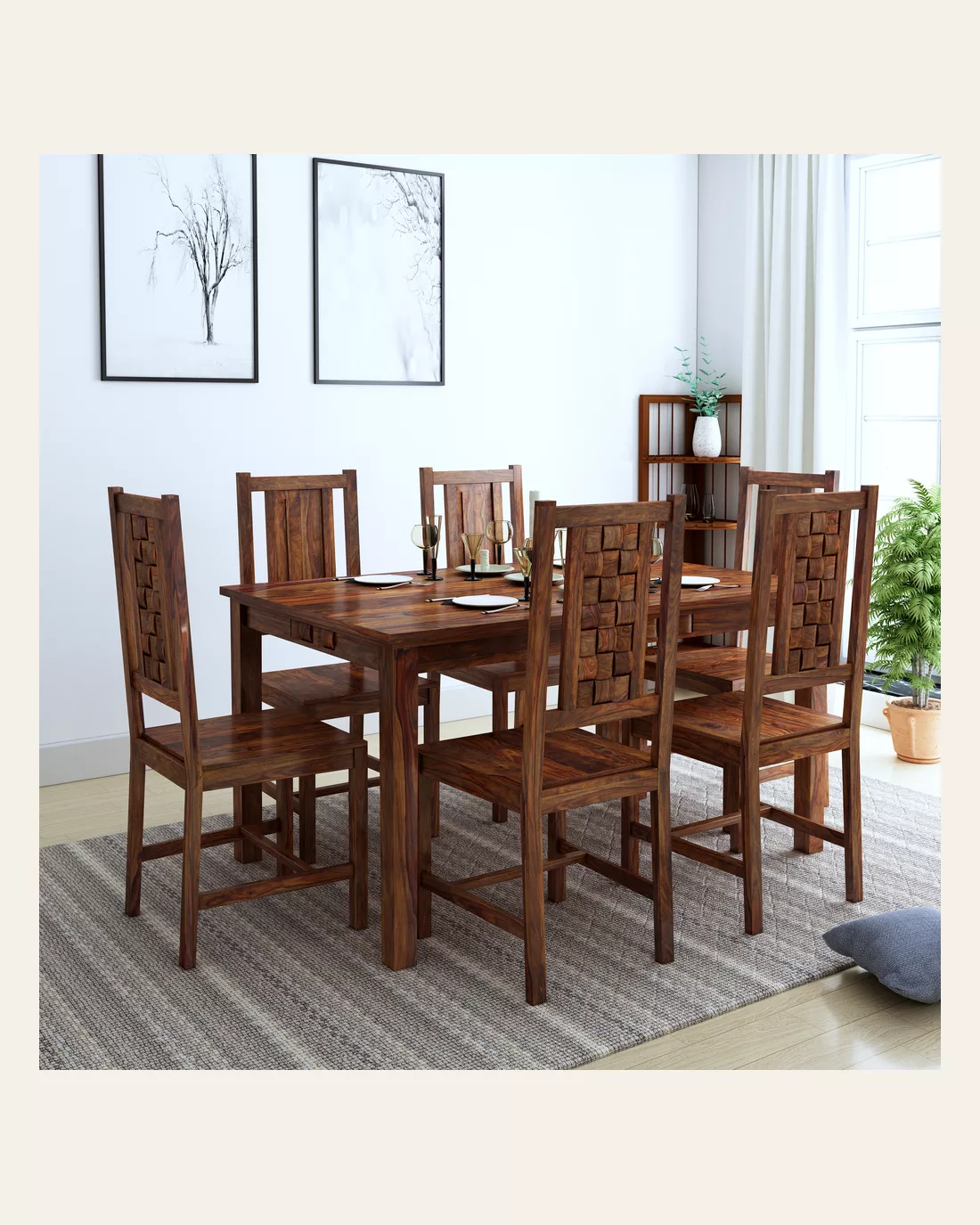 Weave 6 Seater Dining Set