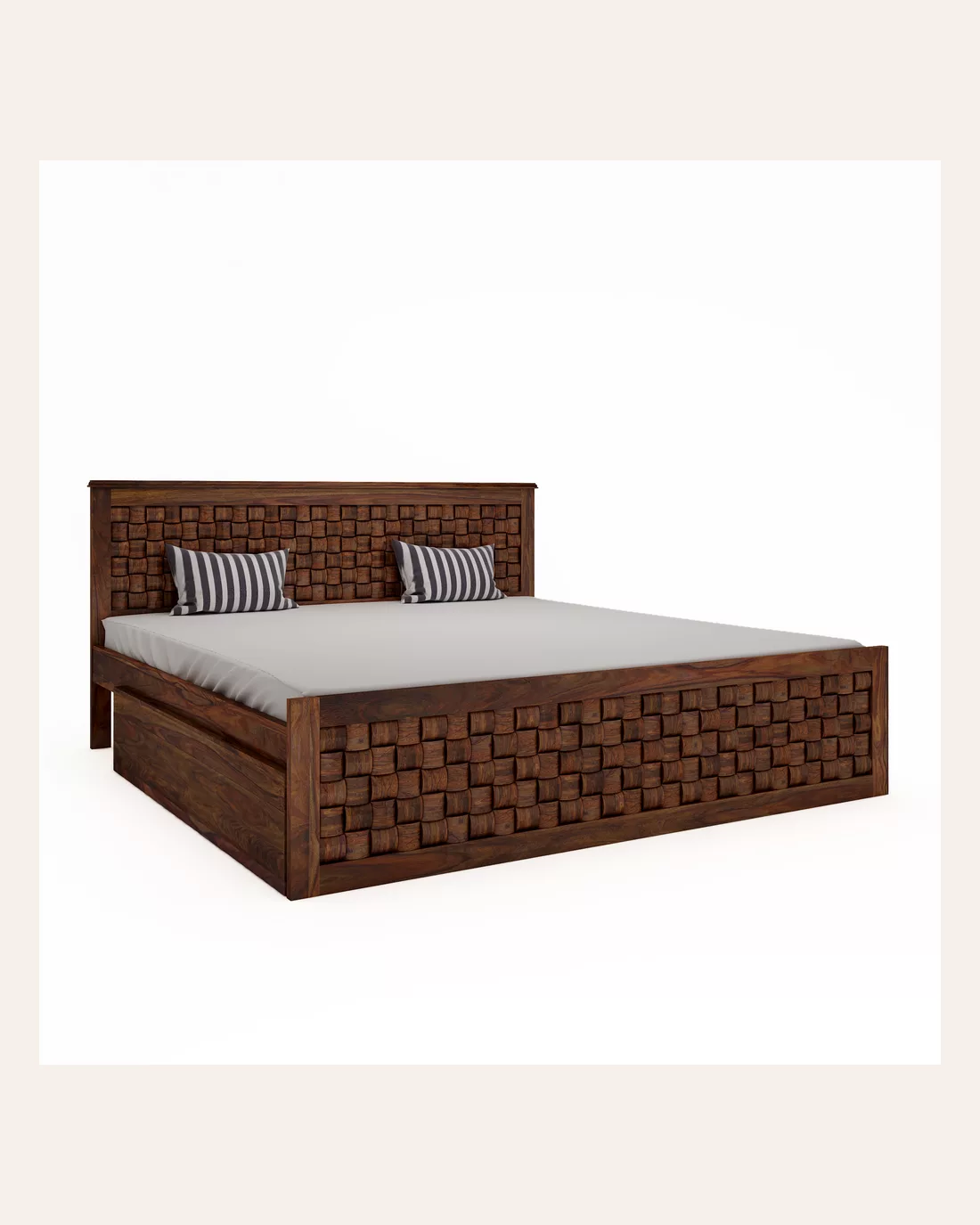 Weave King Side Drawer Bed