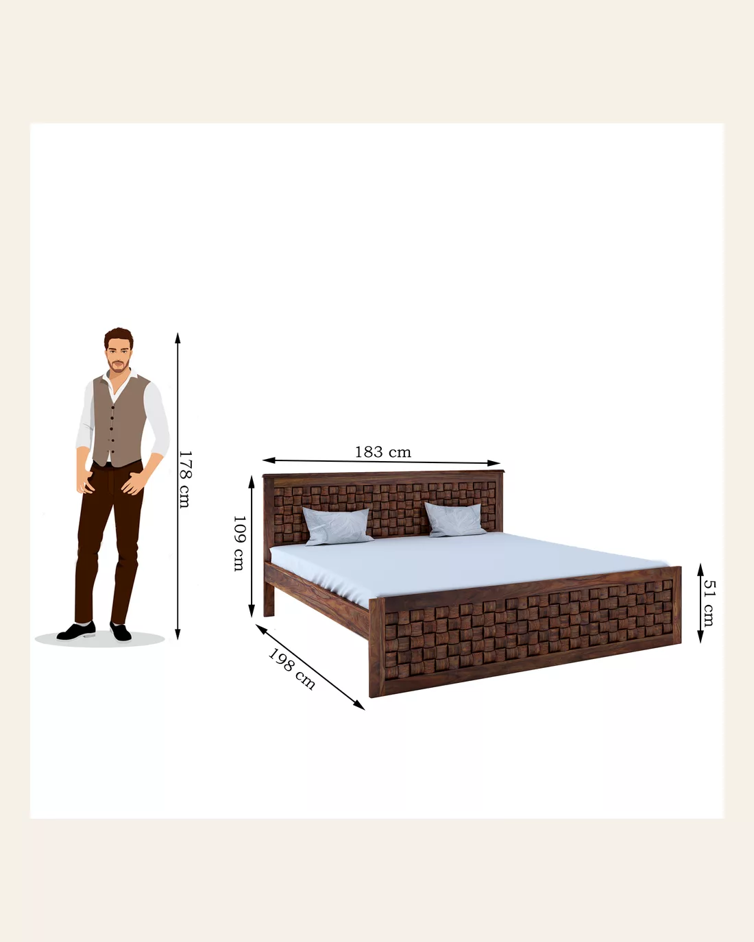 Weave King Without Storage Bed